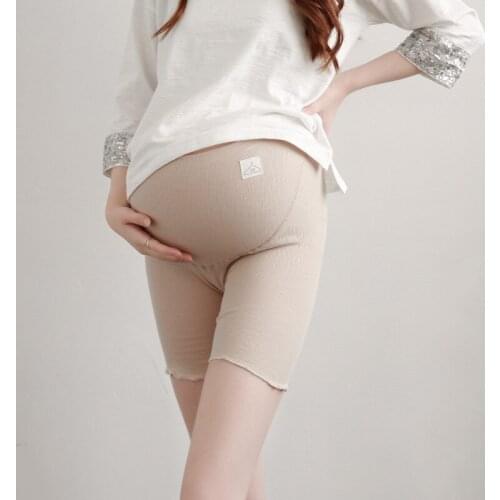 Summer 2021 Maternity Leggings Thin Line Thread Safety Pants Yoga Shorts For Pregnant Women Stomach Lift Pants Breathable