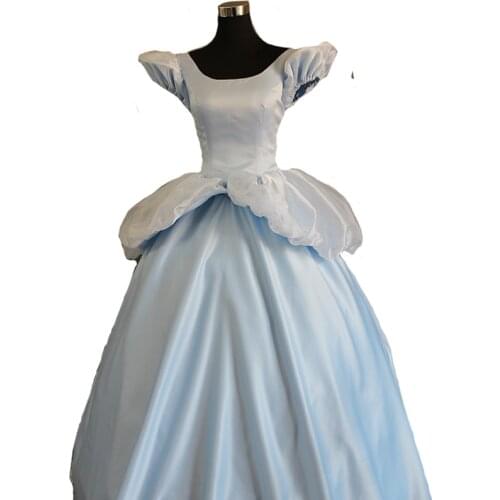 Fashion Womens Ladies Luxury Cinderella Princess Cosplay Costume For Adult Halloween Costumes Dress