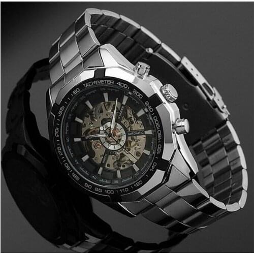 Mens Skeleton Automatic Wristwatch Winner Mechanical Watch Gold Skeleton Vintage Watch Man FORSINING Top Brand Luxury Watch