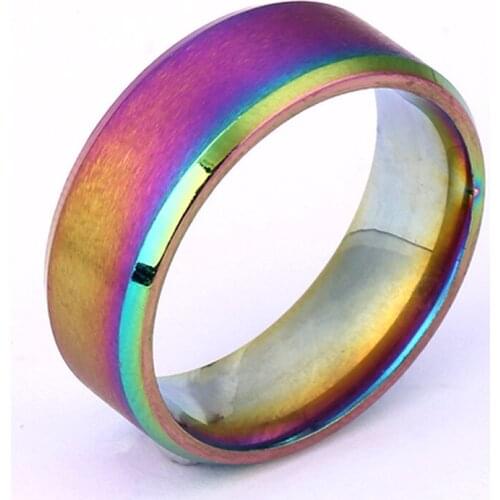 Classic Stainless Steel Ring 8mm Face Wide Black Metal Men Party Rings for Women Holiday Gifts Friendship Ring Engagement Ring