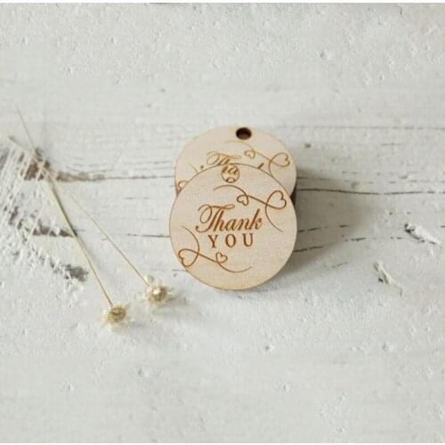 Personalised Engraved Wooden Thank You Wedding Tag Table Centerpieces Hole Mr&Mrs Surname Birthday Present Favor
