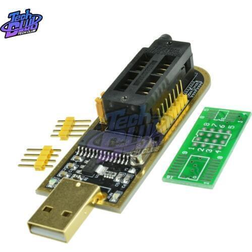 USB Programmer WCH341A Series 24 EEPROM Writer 25 SPI Flash BIOS Board Module USB to TTL 5V-3.3V Software Driver Drive
