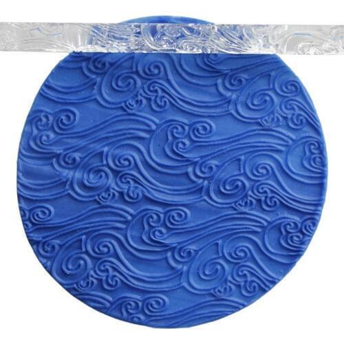 Transparent Acrylic Rolling Pin Cupcake Topper Spray Fondant Embossed Acrylic Rolling Pin Cake cookie Decorating Tools Gift