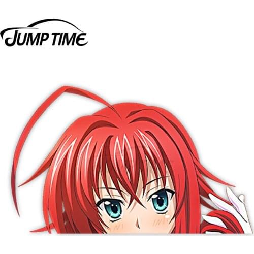 Jump Time High School DxD Rias Gremory 158 Cute Anime Girl Peeker Vinyl Decal Window Waifu Car Stickers
