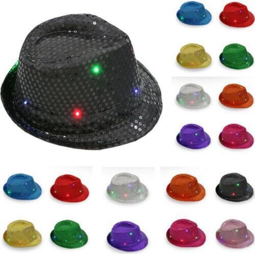 UK Outdoor Summer Men Women Beach Sun Hat Gangster Cap Jazz Panama Trilby Fedora Led Hat