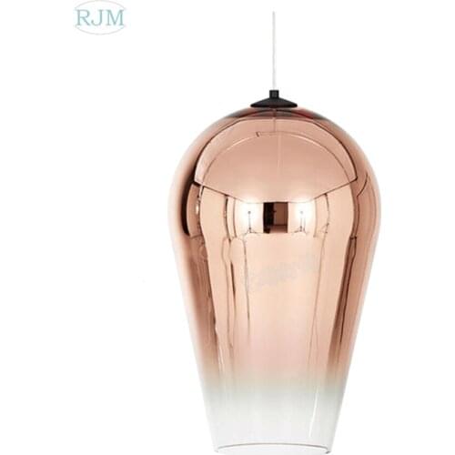 Post-modern Golden Glass Pendant Light Designer Industrial Decor HangLamp Living Room Kitchen Restaurant Light Fixture