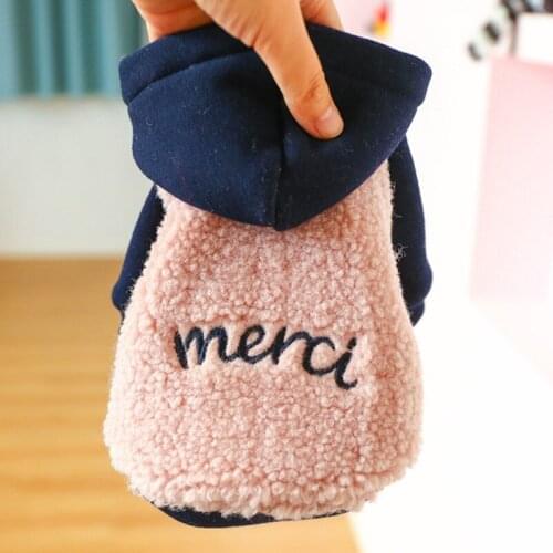 Warm Lamb Wool Pet Dog Clothes Puppy Coat Winter Pet Clothes For Chihuahua Shih Tzu Sweatshirt Cat Pullover Dogs Pets Clothing