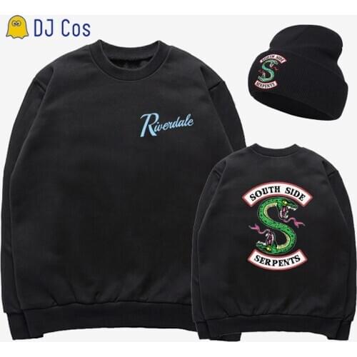 South Side Serpents Riverdale Sweatshirt Hoodies Pullover Round Neck Jackets Hoodies Harajuku Autumn Winter Oversize Unisex