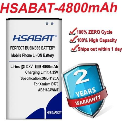 Top Brand 100% New 4800mAh AB3160AWMT Battery for Philips Xenium E570 CTE570 in stock