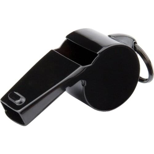 Coaches Whistle, Black Brass Football Referee Whistle with 2 Mouth Grip, 130db+ Loud for Emergency Sports Training Referee