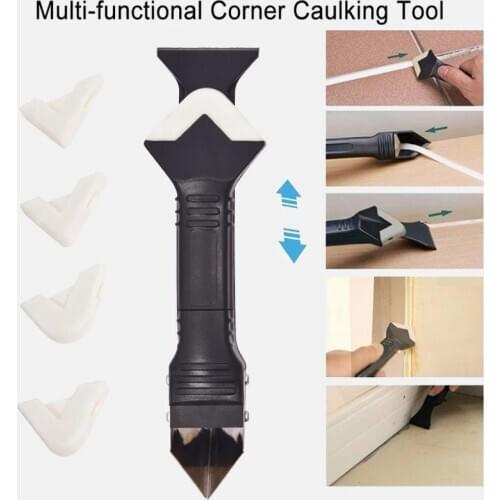 5-in-1 Glass Glue Angle Scraper Adhesive Residue Scraper Caulk Finishing Tool ALI88
