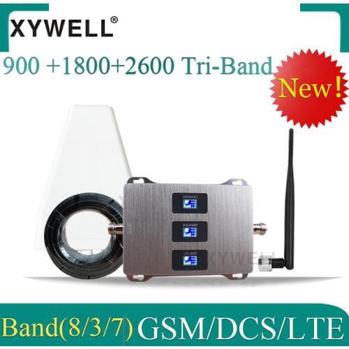 Cellular amplifier 4g 900 1800 2600 GSM DCS LTE 2G 3G 4G Tri-Band Cellular signal Repeater GSM Mobile Signal Booster