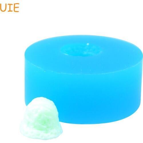 XYL091U 11.1mm Mini Ice Cream Scoop Silicone Push Mold - Fondant, Dessert, Cupcake Topper, Chocolate, Candy, Resin Clay