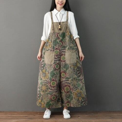 Jumpsuits for women 2018 female Chinese style swreetwear overalls for women rompers winter women dungarees AA4203