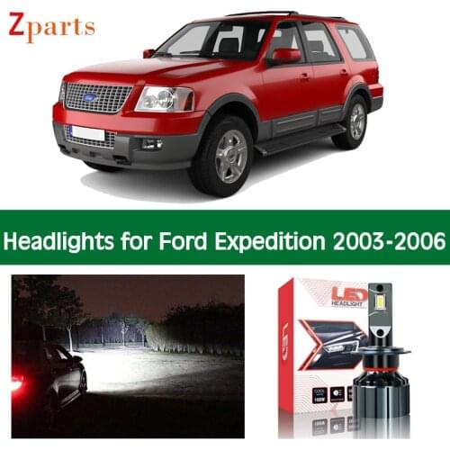 1 Pair Car Bulbs For Ford Expedition 2003 - 2006 LED Headlight Canbus Headlamp Low High Beam Lighting Light Lamp Accessories