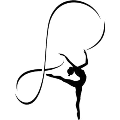 11.9cm*15.6cm Gymnastics Sports Sexy Girl Decor Car Sticker Motorcycle