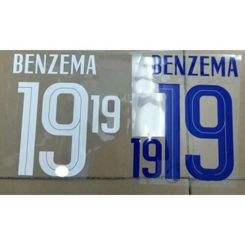 2021 #19 Benzema Nameset Printing Heat Transfer Iron ON Soccer Badge