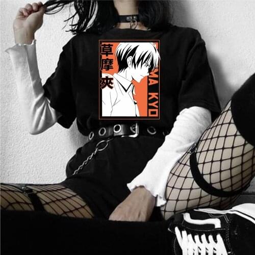 2021 Fashion Anime Fruits Basket T-Shirt Men Women Unisex Cotton T Shirt Harajuku Souma Kyo Summer Tops Tees