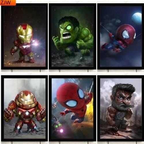 Diamond Painting Iron Man Superhero Anime Diamond Inlaid Diamond Mosaic Full Diamond Embroidery Cross Stitch Kits Home Decor