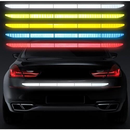 Car Reflective Tape Stickers Exterior Warning Strip Reflect Tape Traceless Protective Car Sticker Trunk Body Auto Accessories