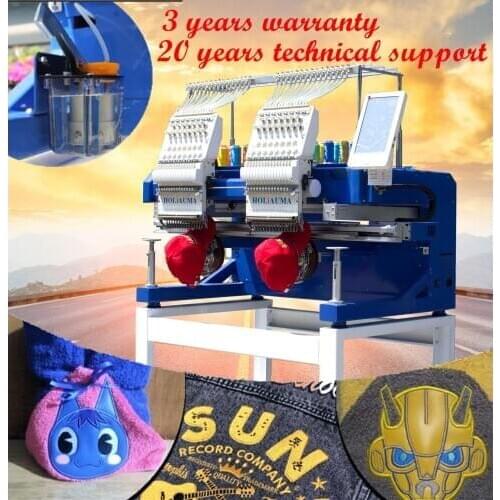 Cheapest embroidery machine HO1502H 15 needles type 2 head computerized embroidery machine with best dahao system