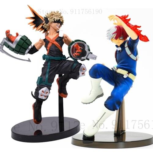 My Hero Academia Figure Anime Bakugou Katsuki Midoriya Izuku Todoroki Shoto Action Figures PVC Model Toys 19CM