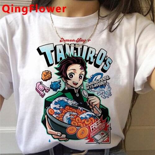 Demon Slayer T Shirt Men Japanese Anime Kimetsu No Yaiba T-shirt Kawaii Cartoon Hip Hop Tshirt Tanjiro Kamado Graphic Tees Male