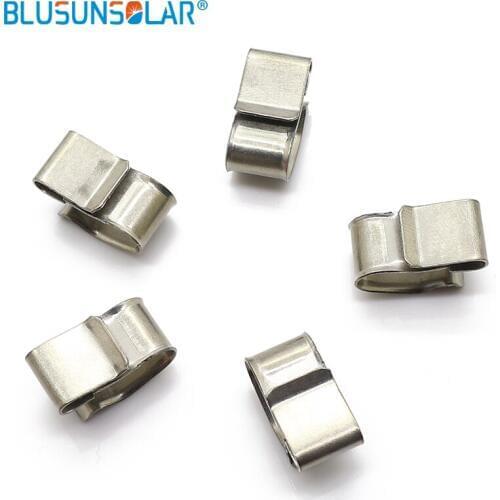 Hot selling 1.5mm-2.0mm 500 pcs SUS304 Material Solar PV wire cable clips , clamp solar cable XJ0210