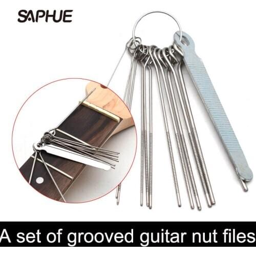 Portable Guitar Repair Tools Slot Nut File DIY Repair Tools Silver Accessory Guitar Stainless Steel Saw Rods