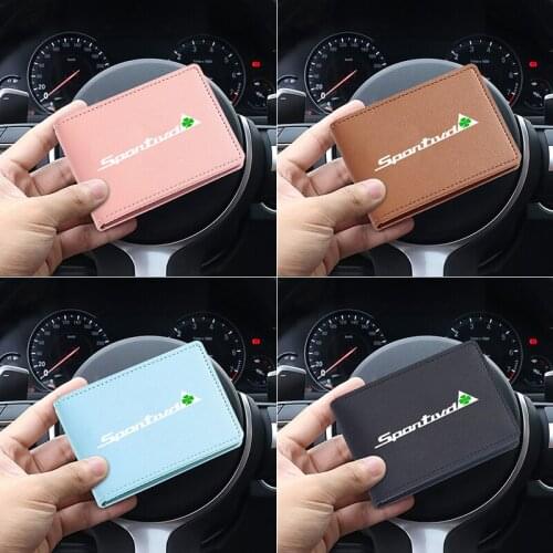 PU Leather Card Holder Men/Women Credit Driving Card Bag ID Passport Wallet for Alfa romeo sportivo 159 147 156 giulietta 147