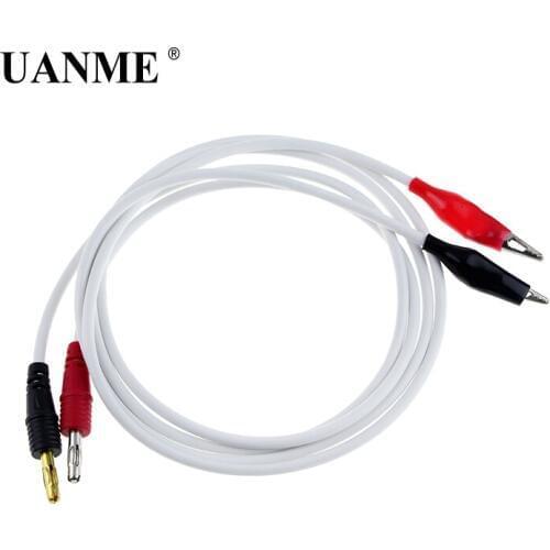 UANME Power Supply Output Cable Connecting Line 10A Banana Plug Alligator Clip For Cell Phone Repair Tools