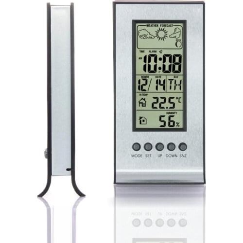 Indoor Weather Thermometer Station Daily Clock Snooze Forecast