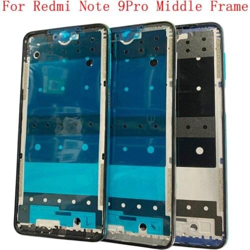 Housing Middle Frame LCD Bezel Plate Panel Chassis For Xiaomi Redmi Note 9 9S 9Pro Phone Metal Middle Frame Replacement Parts