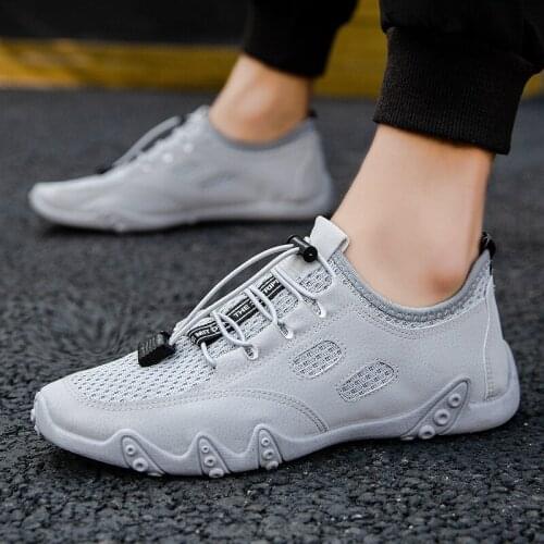 Summer Men Shoes Sneakers Mesh Breathable Casual Shoes Lace Up Soft Bottom Mens Shoes Outdoor Footwear Tenis Masculino