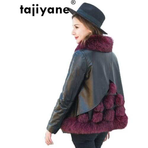 Genuine Leather Jacket Winter Jacket Women Clothes 2020 Real Fur Coat Wool Jacket Fox Fur Collor Down Coat Korean Slim ZT572