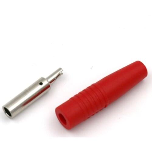 Brass 4mm Banana Female Insulated Jack Plug Wire Solder Connector Solder Type for Male Banana Plug Cable Connector