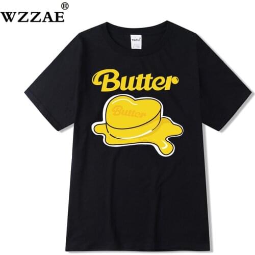 HOT 2021 New album BTS Butter T Shirt Men Short Sleeve Women Unisex Harajuku boy/girls tops cute Oversized clothes