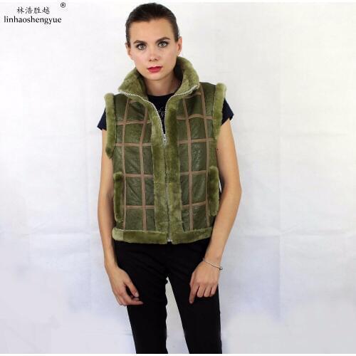 Женские меховые жилетки Linhaoshengyue China At AliExpress
