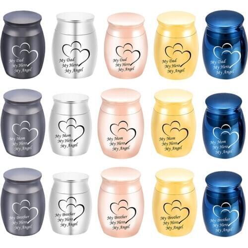 Small Souvenir Gifts Angel Memorial Ashes Holder Funeral Cremation Urns Jewelry For Mom Dad Brother Keepsake Pendant