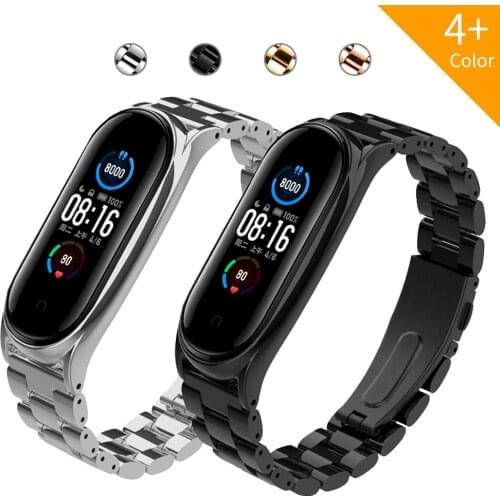 Metal Strap For Xiaomi miband 5 wrist strap for Xiaomi mi band 4 Stainless Steel Bracelet replacement Wristbands