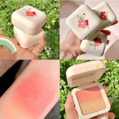 Sweetheart Peach Three-Color Gradient Blusher Vitality Girl Natural Nude Makeup Repairing Rouge