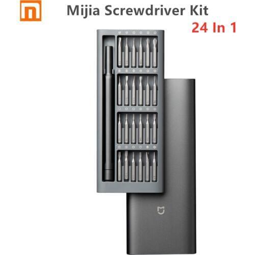 2020 New Original Xiaomi Daily Use Screwdriver Kit 24 Precision Magnetic Bits Alluminum Box DIY Screw Driver Set For Smart home