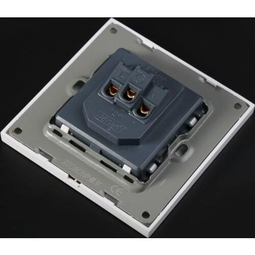 Wall Socket 86 Type 16A Power Outlet With 3 Holes White PC Panel For Air Conditioner Water Heater