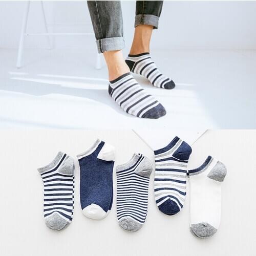 5 Pairs Pack Mens Socks Short Large Size High Quality New Casual Breatheable Anti-bacterial Men Ankle Sock Male 4 Seasons 2021