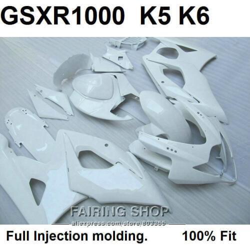 New hot injection molding fairings for Suzuki GSXR1000 05 06 white fairing kit GSXR 1000 2005 2006 WT119