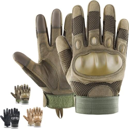 Mens Tactical Gloves Full Finger Outdoor Self-defense Military Army Hunting Airsoft Police Combat Fingerless Knuckles Gloves