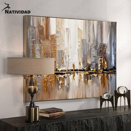 Gilt Art Canvas Painting Room Decor Abstract Graffiti Print Poster Nordic Fashion Living Room Bedroom Home Decoration Wall