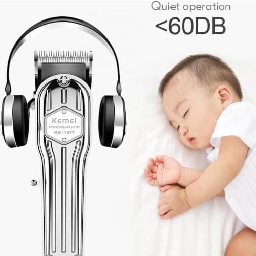 Professional Powerful Hair Trimmer Titanium Ceramic Blade Mens Hair Cutting Machine Charging Low Noise Cordless Hair Clipper