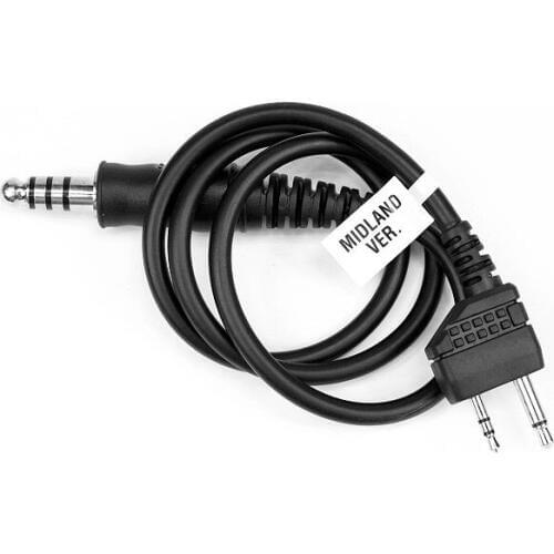 Z TACTICAL headset headphone ELECTRONIC PTT WIRE FOR MIDLAND RADIO