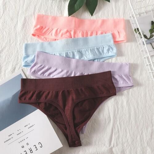 Women G-string Panties Womens Underwear Sexy Panties Female Bodyshaper Underpants Solid Color Lingerie Ladies Thong M-XL